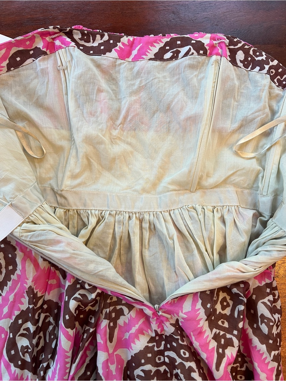 NWT Plenty by Tracy Reese Silk Strapless  Dress Sz 6 Pink - Picture 8 of 10